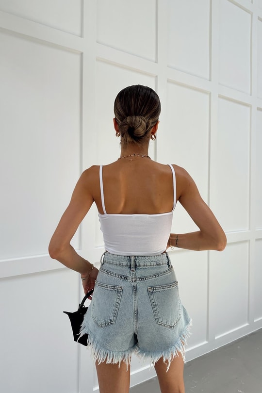 İp Askılı Basic Bra Beyaz