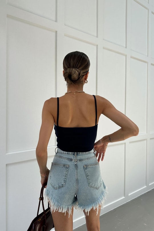 İp Askılı Basic Bra Lacivert