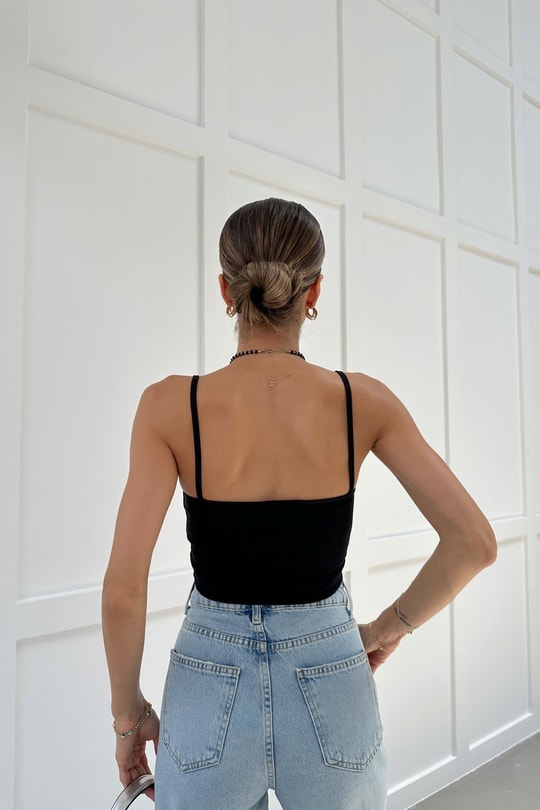 İp Askılı Basic Bra Siyah