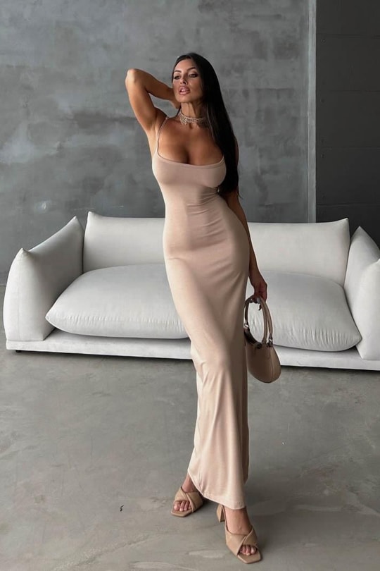 Basic Valeria Elbise Bej