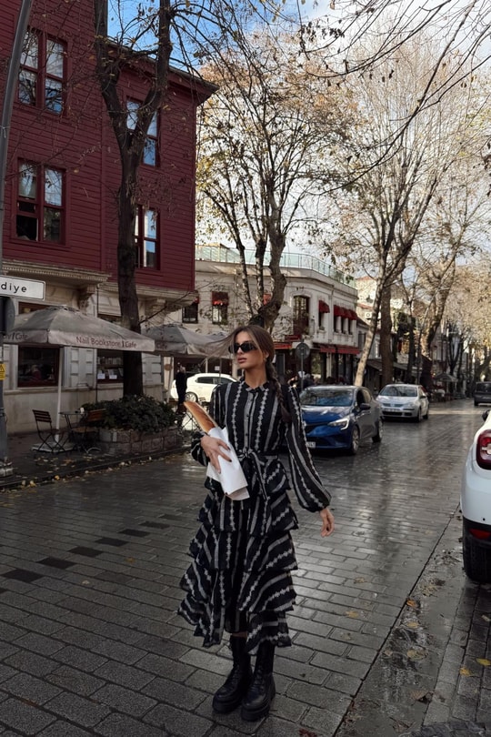 Helen Kat Kat Elbise Siyah