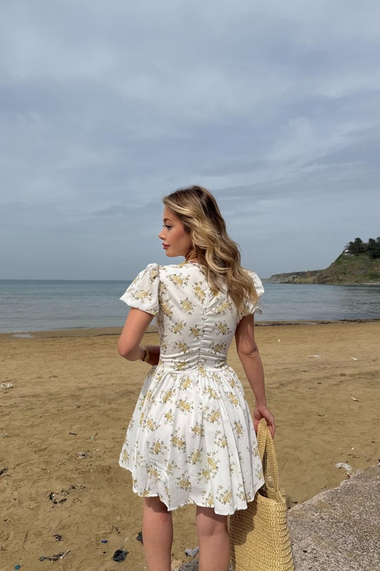 Lemon Kısa Elbise Sarı