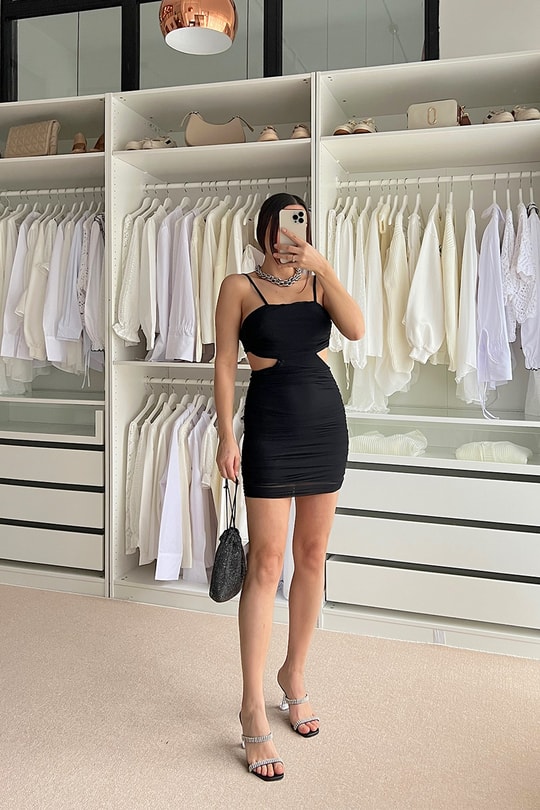 Cut Out Mia Elbise Siyah