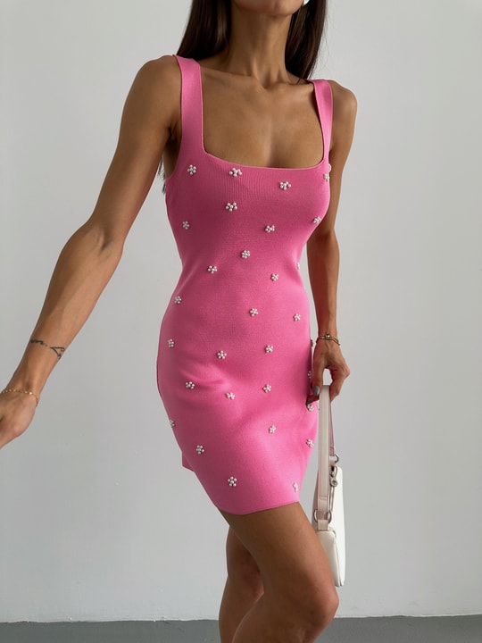 Mınıa Trıko Elbise Şeker Pembe