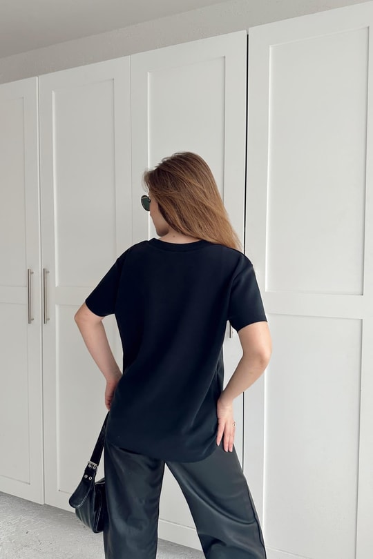 Modal Lazer Kesim Tshirt Antrasit