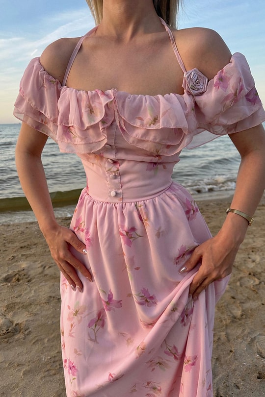 Rose Elbise Pembe