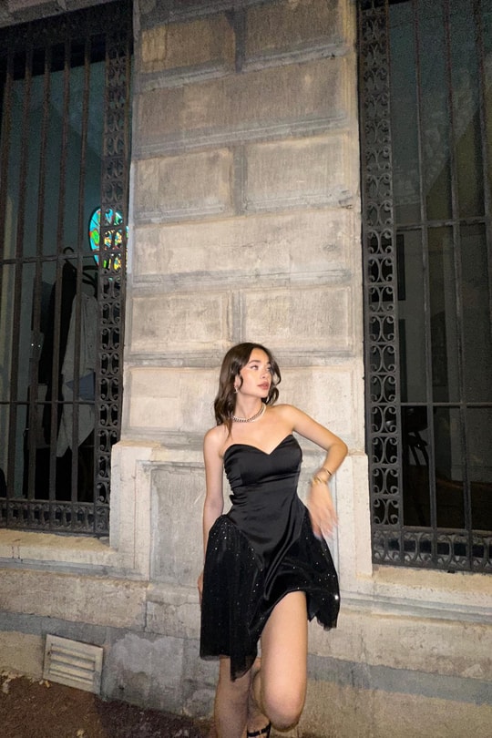 Shine Night Premium Elbise Siyah