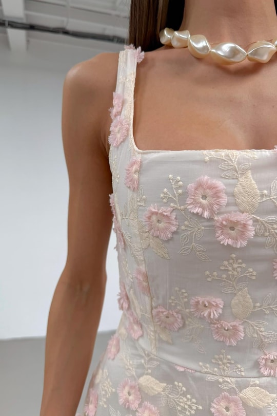 Spring Midi Elbise Taş