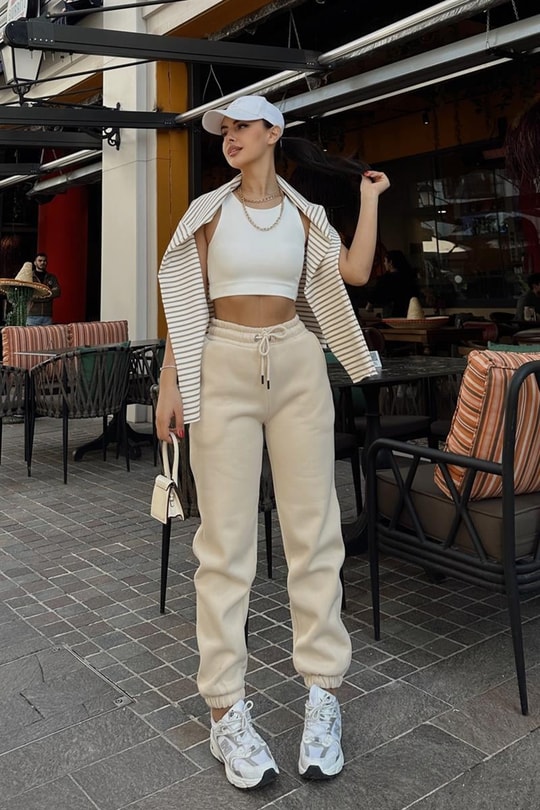 Basic Jogger Eşofman Altı Bej