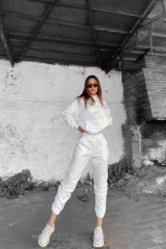 Basic Jogger Eşofman Altı Beyaz