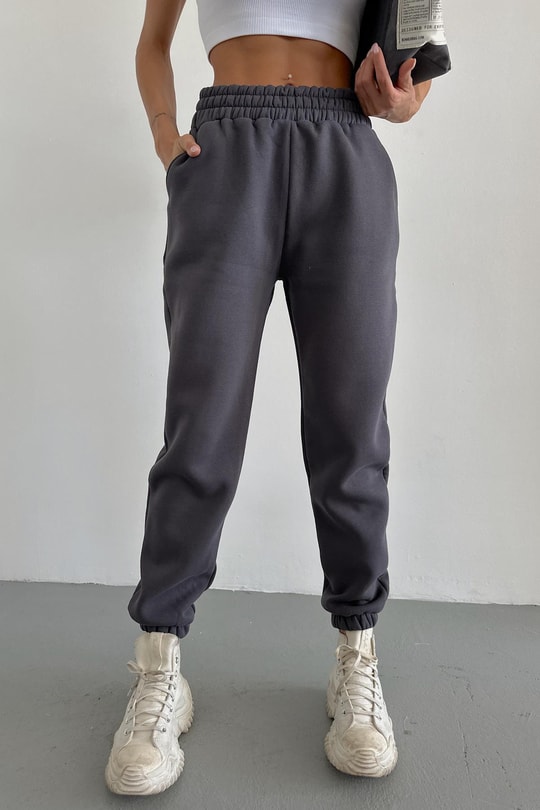 Paça Lastikli Jogger Eşofman Antrasit