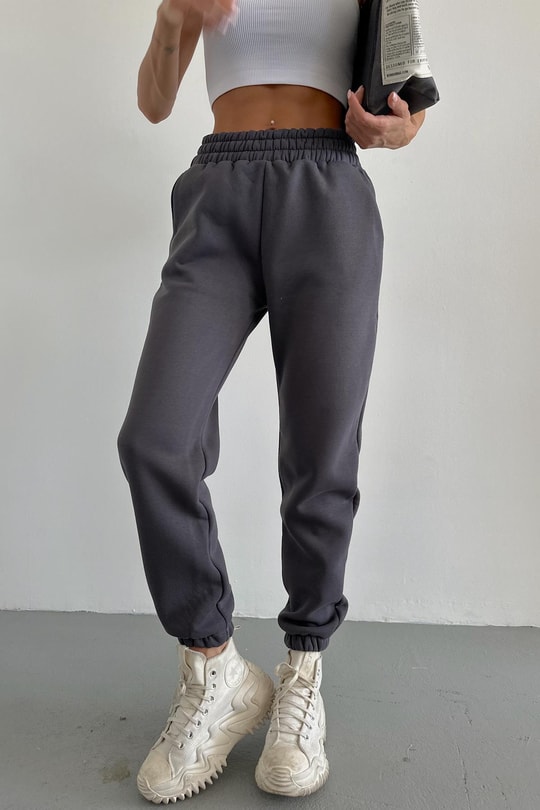 Paça Lastikli Jogger Eşofman Antrasit