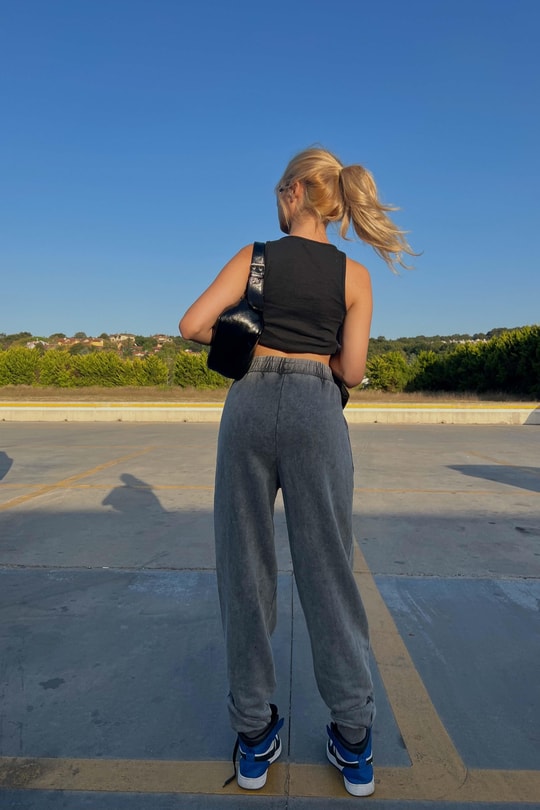 Yıkamalı Jogger Antrasit