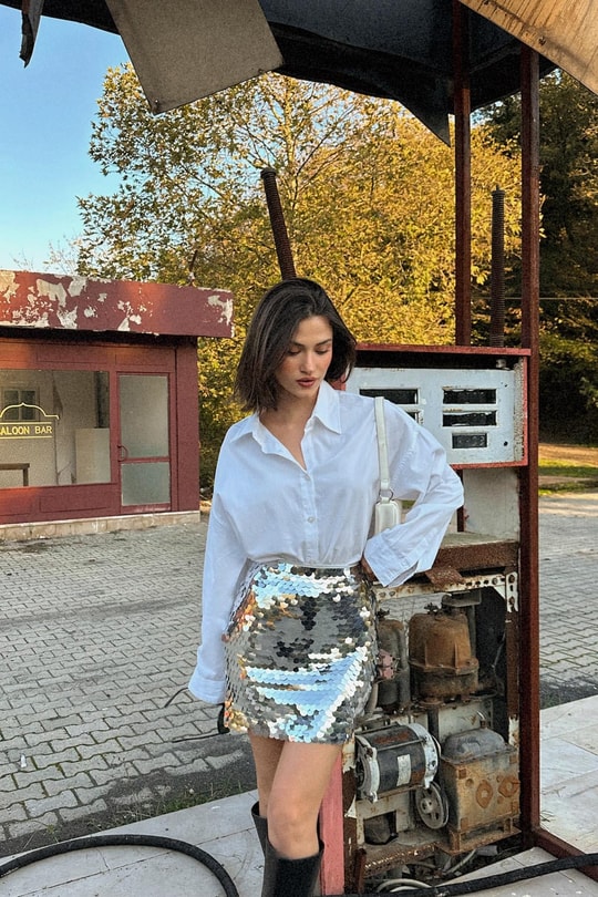 Büyük Pullu  Etek Gümüş