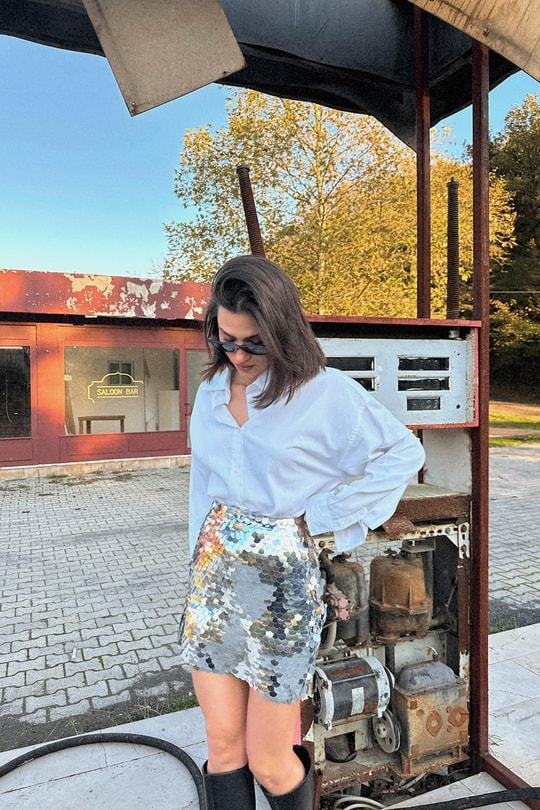 Büyük Pullu  Etek Gümüş