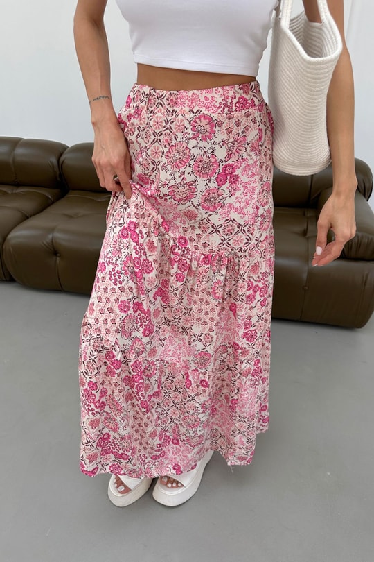 Etnik Desen Etek Pembe