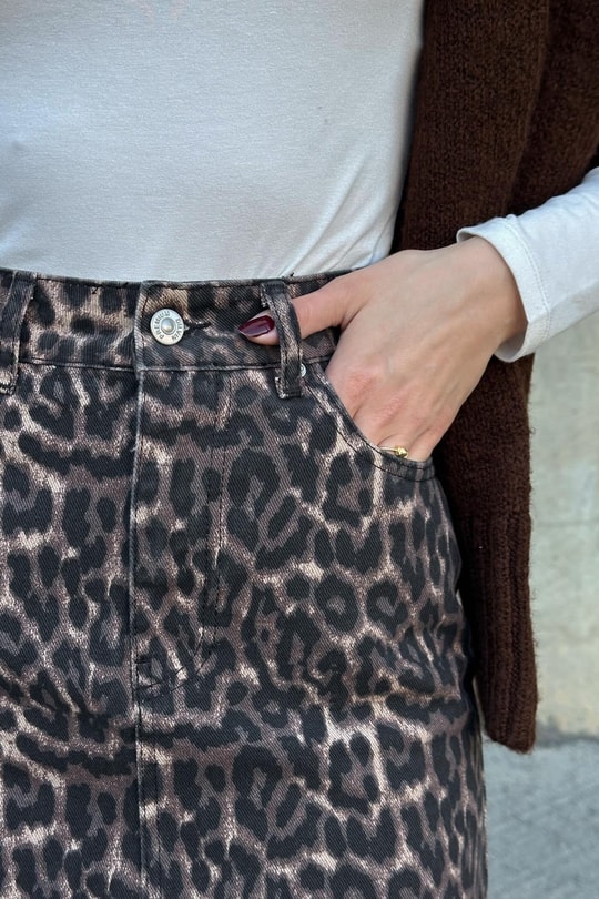 Leopar Mini Jean Etek LEOPAR DESEN