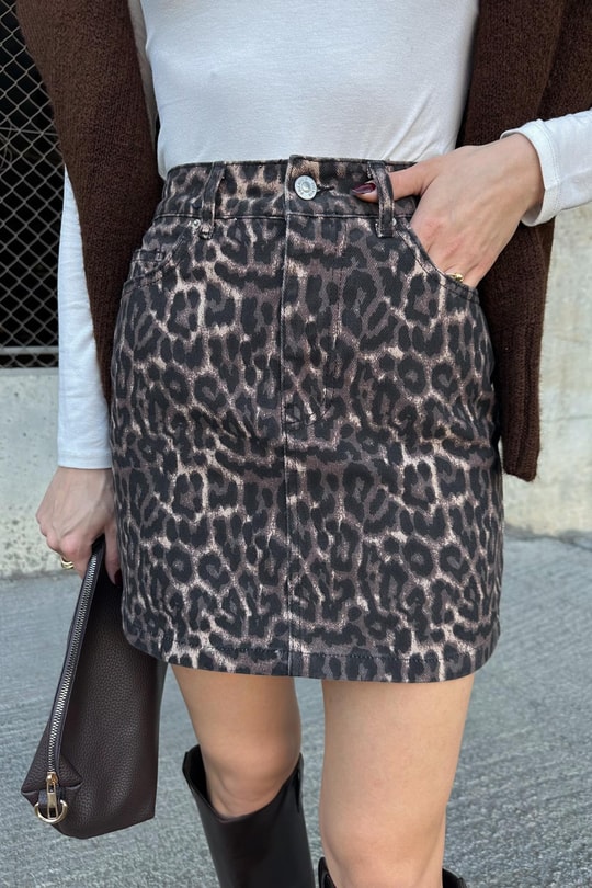 Leopar Mini Jean Etek LEOPAR DESEN