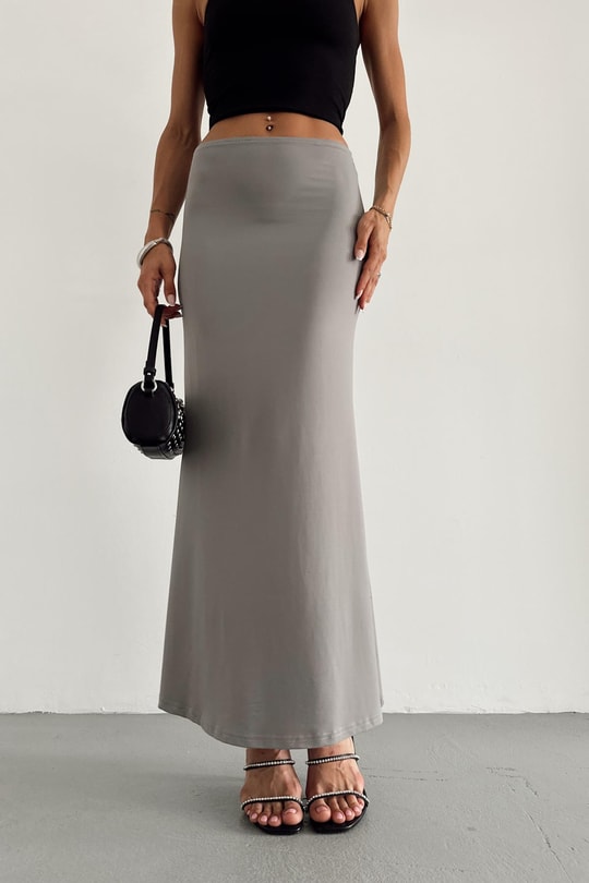 Sandy Maxi Etek Gri