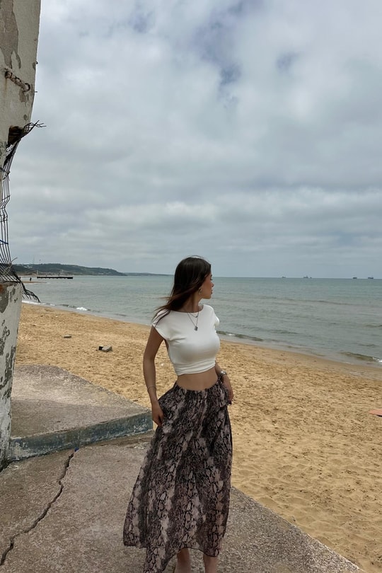 Snake Maxi Etek Bej
