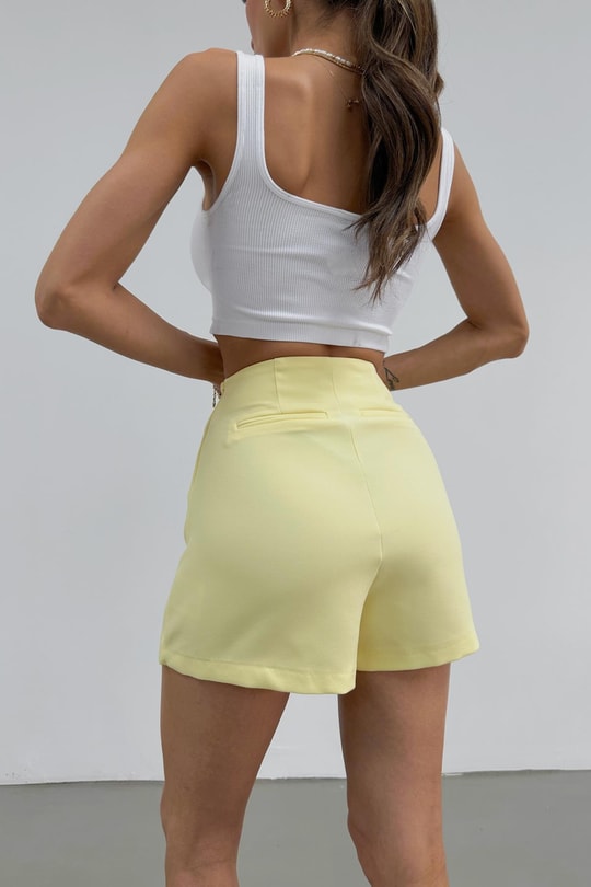 Yellow Şort Etek Sarı
