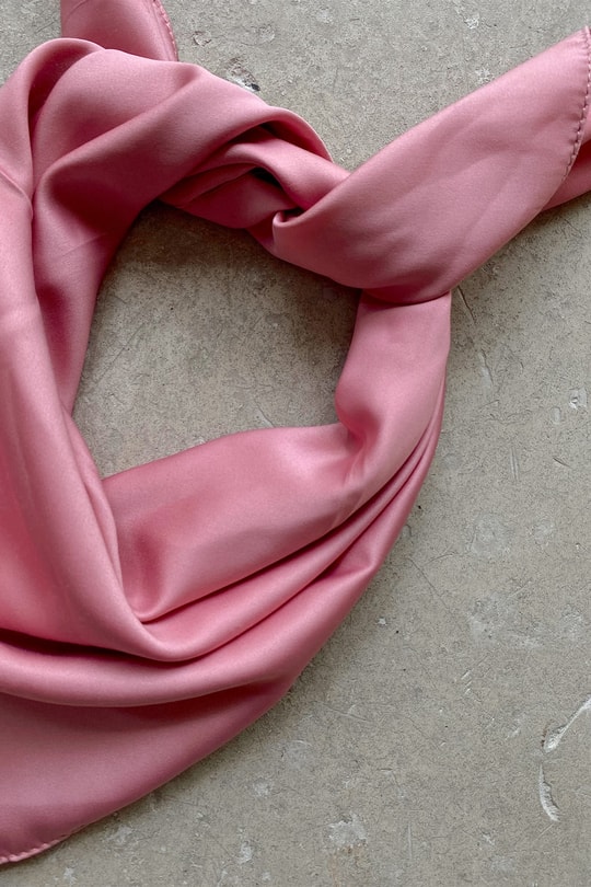 İpek Saten fular Pembe