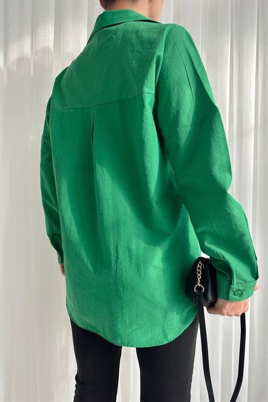 Basic Comfort Gömlek Benetton Yeşili