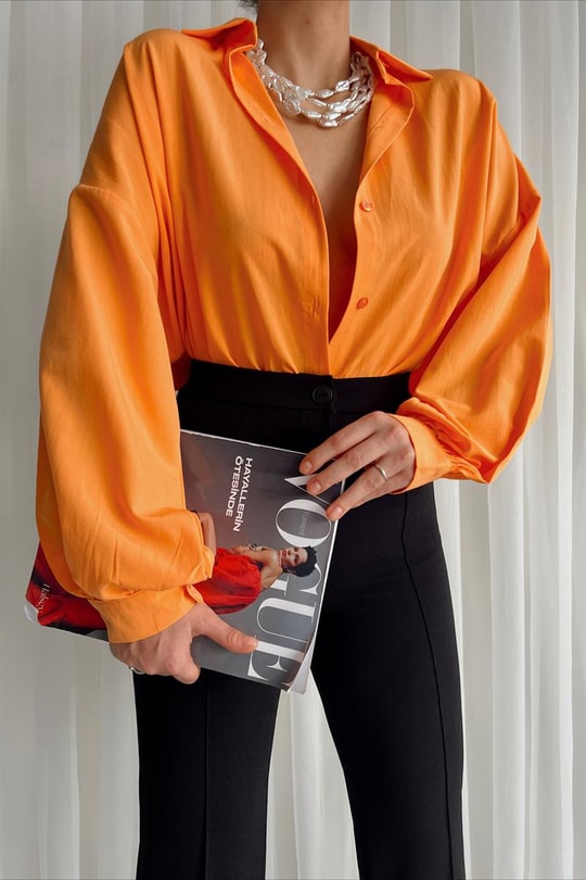 Basic Oversize Gömlek Kavuniçi