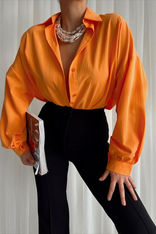 Basic Oversize Gömlek Kavuniçi