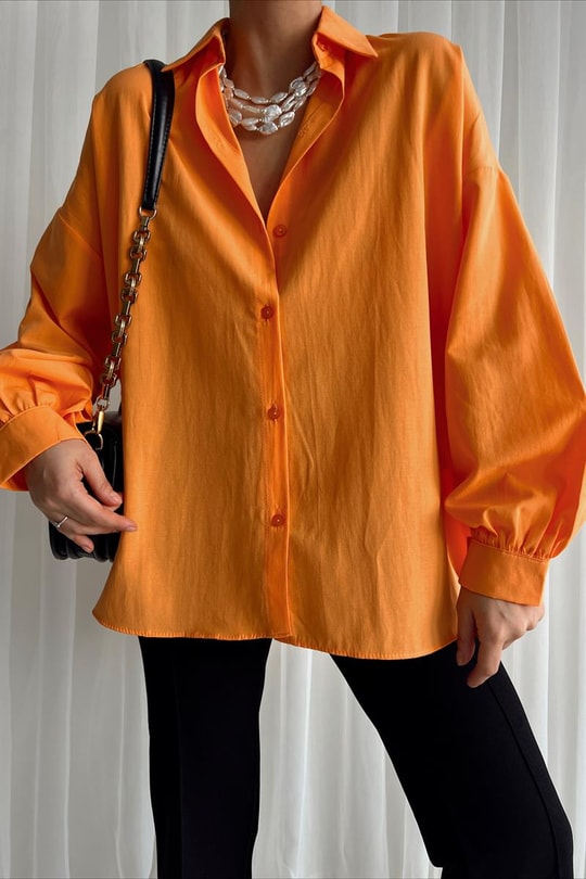 Basic Oversize Gömlek Kavuniçi