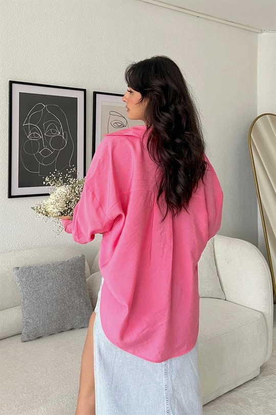 Beauty Basic Salaş Gömlek Pembe