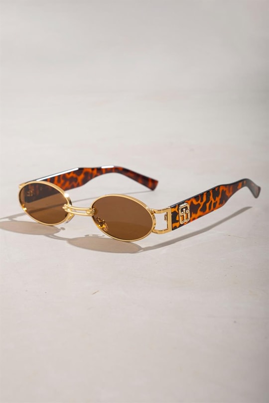 GB Shiny Güneş Gözlüğü Leopar Desen