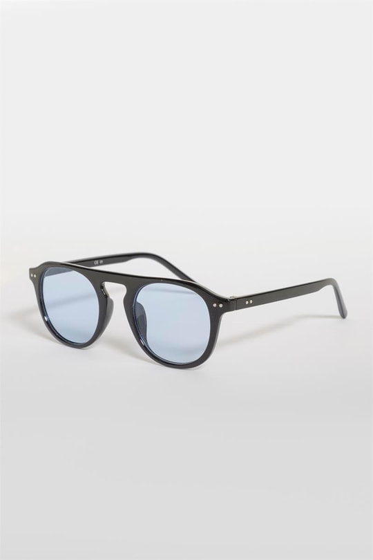 Oval Retro Gözlük Mavi