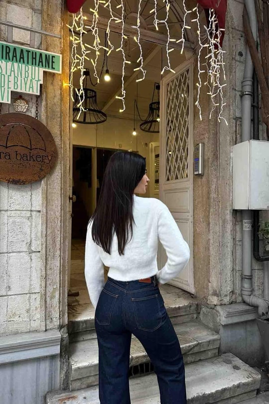Paris Love Hırka BEYAZ