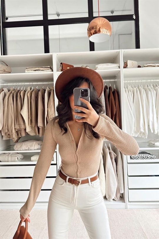 Yumoş Fitilli Hırka Camel