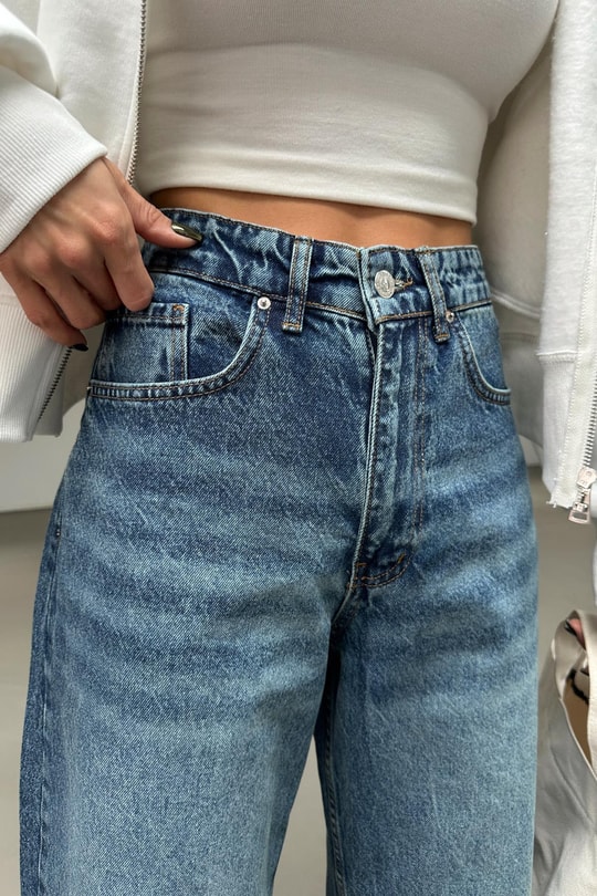 Barrel Jean Mavi