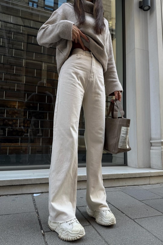 Beige Palazzo Jean Bej