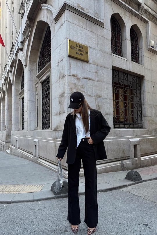 Black Palazzo Jean Siyah