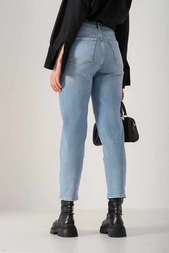 Comfy Mom Jean Açık Mavi