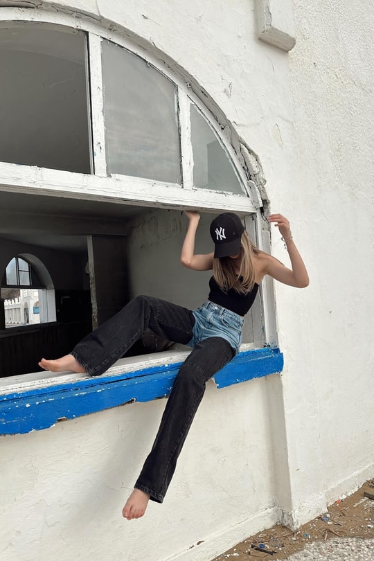 Double Colour Jean Siyah
