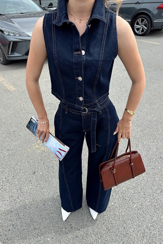 Kemerli Jean Lacivert