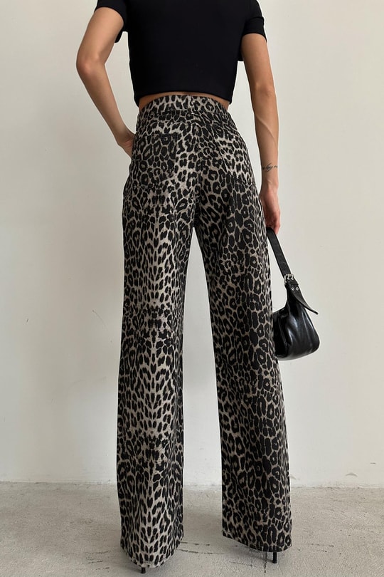 Leopar Desenli Palazzo Jean Kahve
