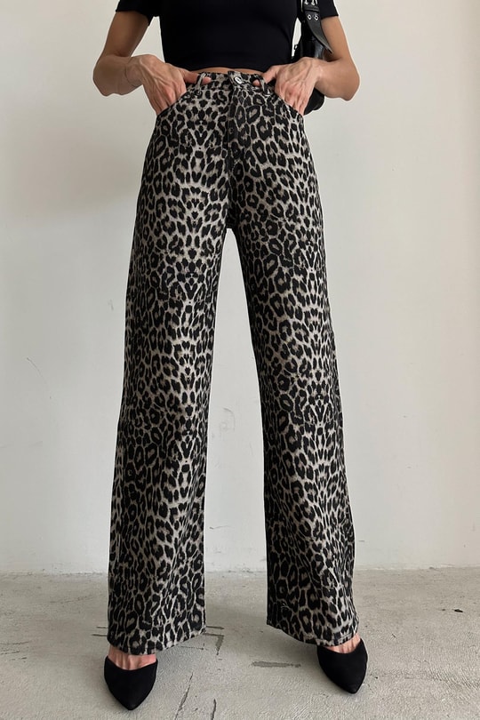 Leopar Desenli Palazzo Jean Kahve