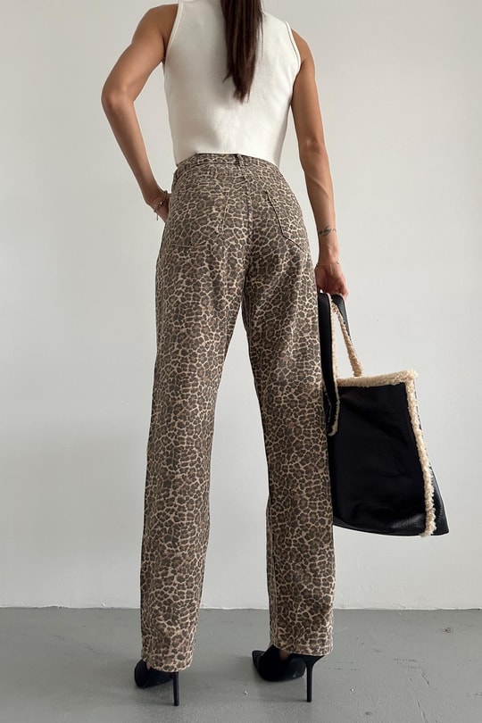 Leopar Kahve Jean Kahve