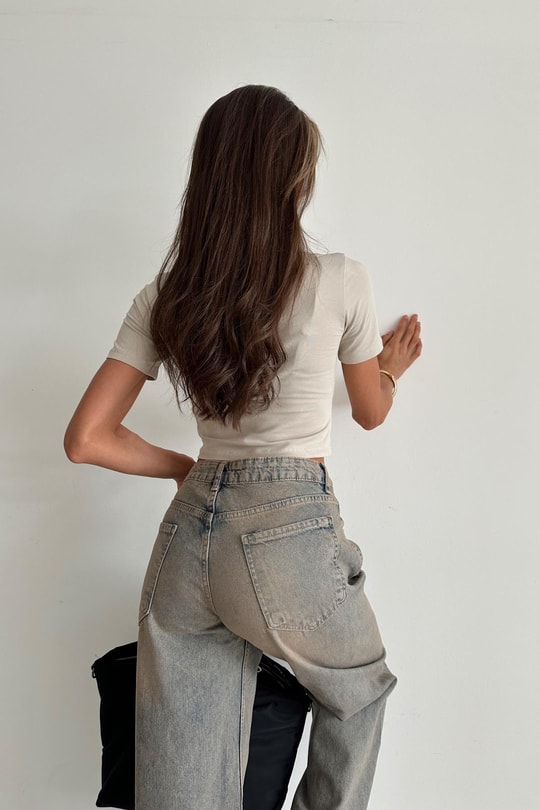 Line Baggy Jean Yeşil