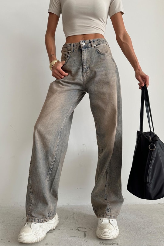 Line Baggy Jean Yeşil