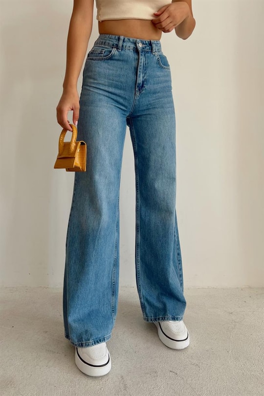 Palazzo Relax Denim Jean Mavi