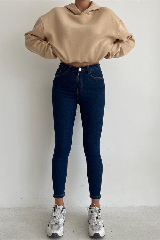 Skinny Fit Jean Koyu Mavi