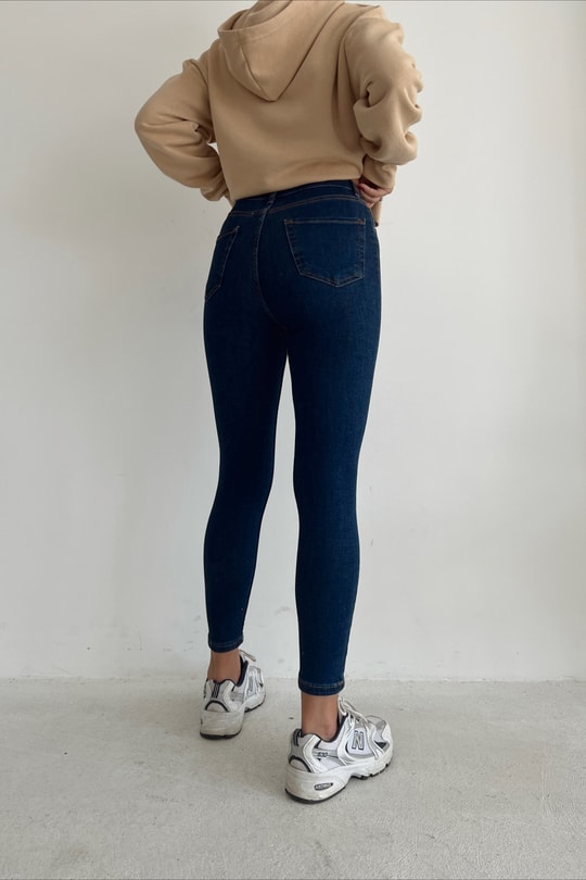 Skinny Fit Jean Koyu Mavi