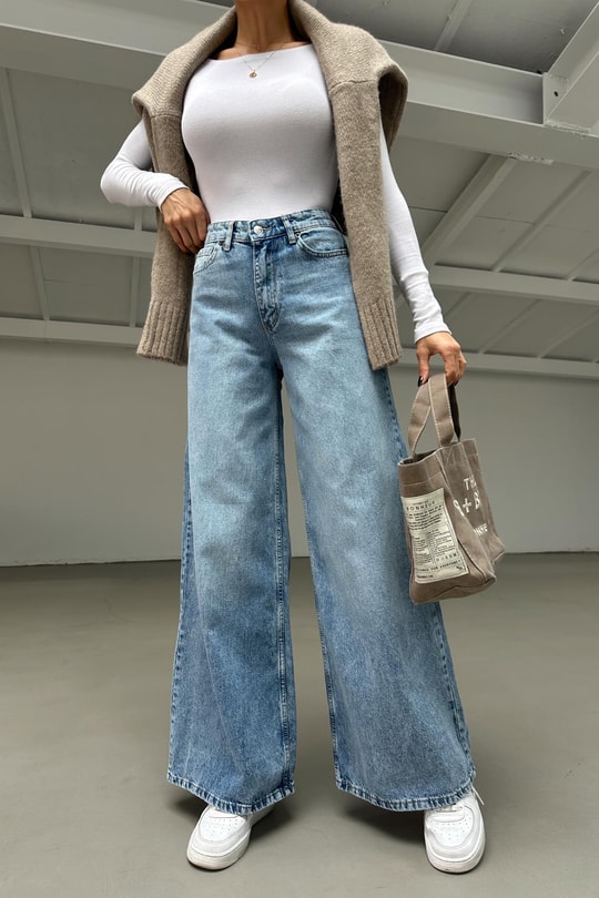 Street Baggy Jean Açık Mavi